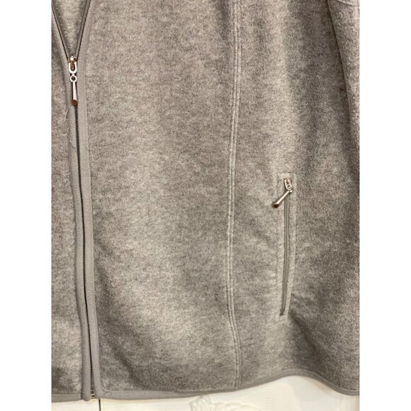 KARIN SCOTT SPORT Women's Fleece Vest Plus-Size 2X Grey Zip‎ Pockets Zip Front - Picture 4 of 10